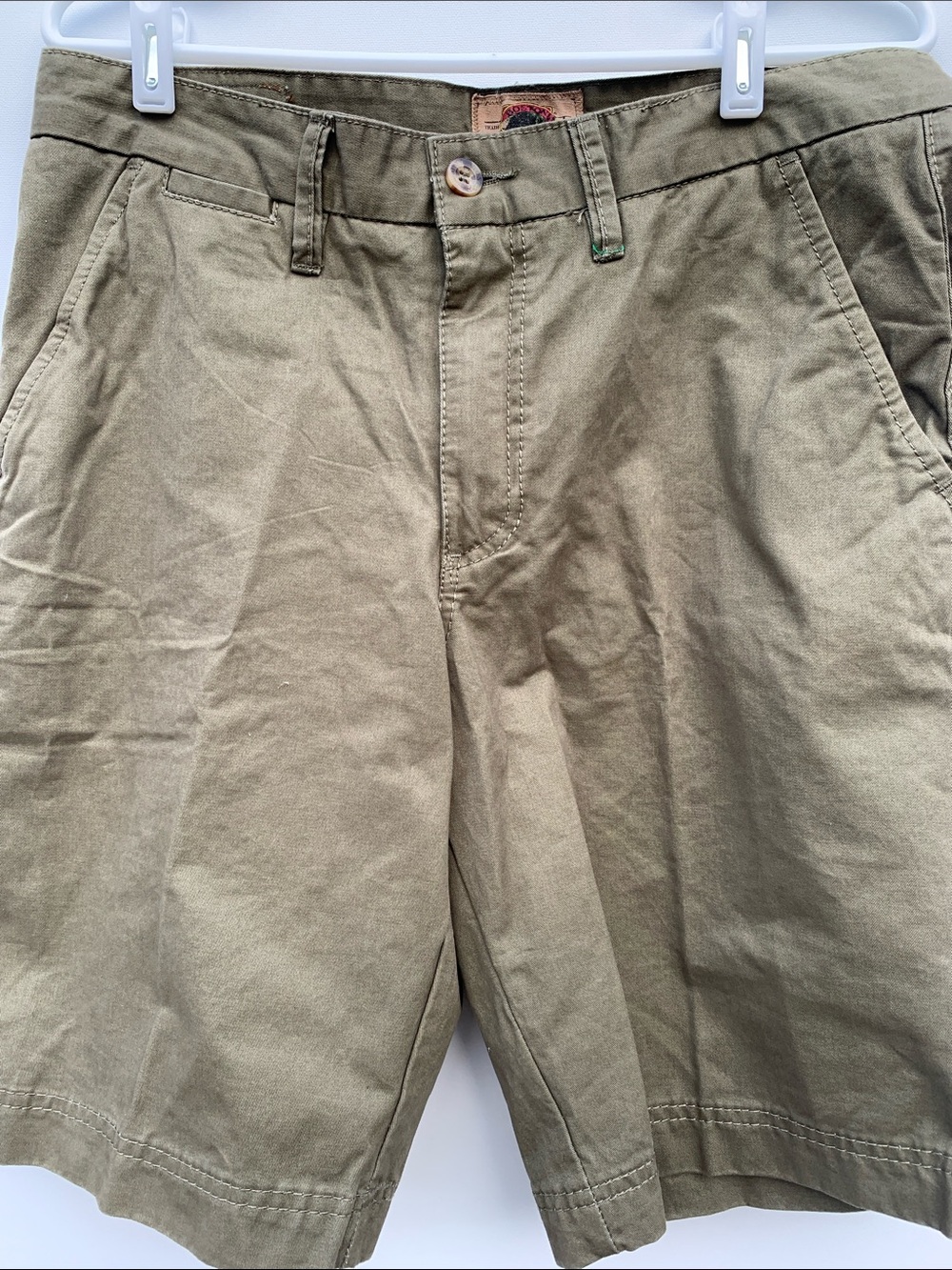Boston Traders Men's Flat Front Chino Shorts in Olive Mens 32